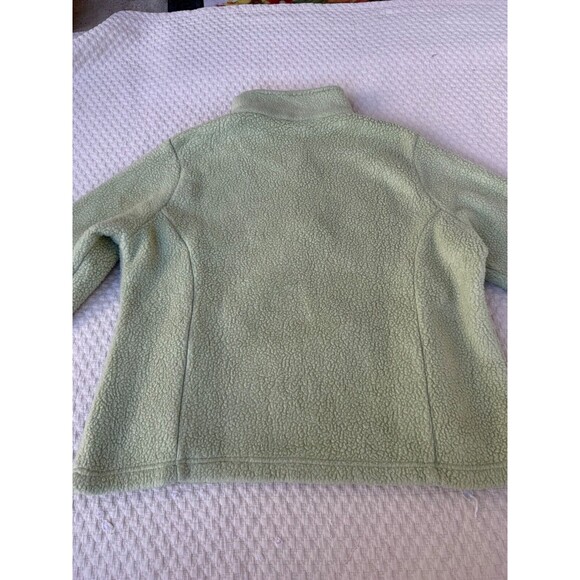 L.L. Bean 1/4 Zip‎ Pullover Womens Size XL Green Fleece Long Sleeve Zip Pocket - Picture 8 of 13